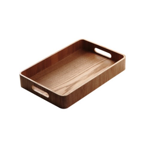 마켓감성 고급 다이닝 우드플레이트 손잡이사각소형 33 x 22 x ​​5 cm, 1개