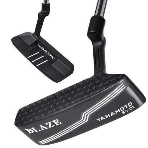 야마모토 와이드 블레이드 퍼터 86.36cm + 헤드커버 세트 BLAZE SS-01, R, 3.5도