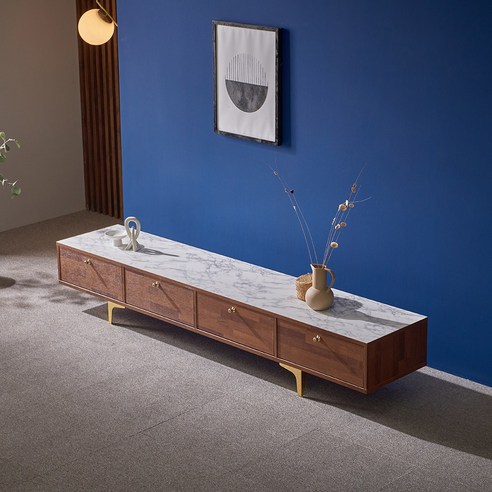 가구의정석 대리석 2000 티비 거실장 방문설치, 멀바우