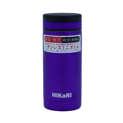 HiKaRi 스텐 메탈 보온 보냉병, PURPLE, 230ml