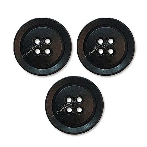 동대문단추왕 고급 무광 코트 가디건 단추 35mm, 블랙르노, 3개