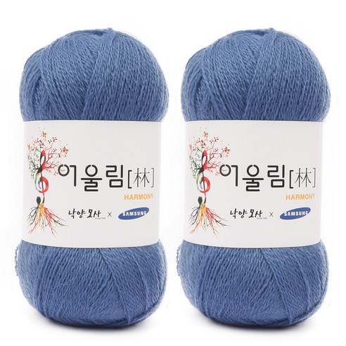 브랜드얀 어울림 뜨개실 2p, 910 블루, 400m