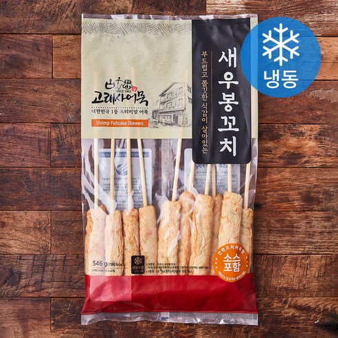 고래사어묵 새우봉꼬치 (냉동), 546g, 6개