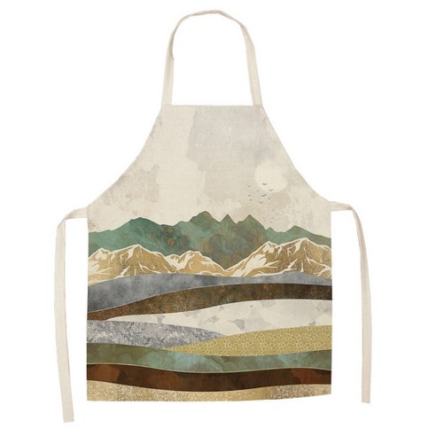 에이홉 풍경 일러스트 앞치마 47 x 38 cm, IT-33, 1개