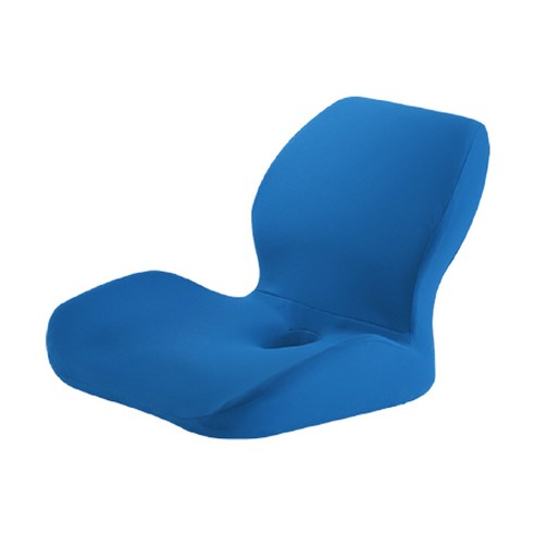 의자 등받이 쿠션 방석 일체형 YT_RA1625, 블루
