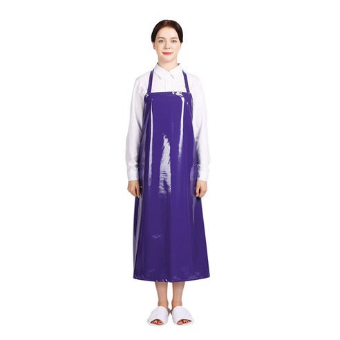 THE앞치마 단면코팅 목끈형 7부 방수 앞치마, 퍼플, 1개