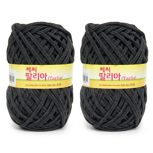 쎄비 딸리아 뜨개실 2p, 멜란지진회색, 100m