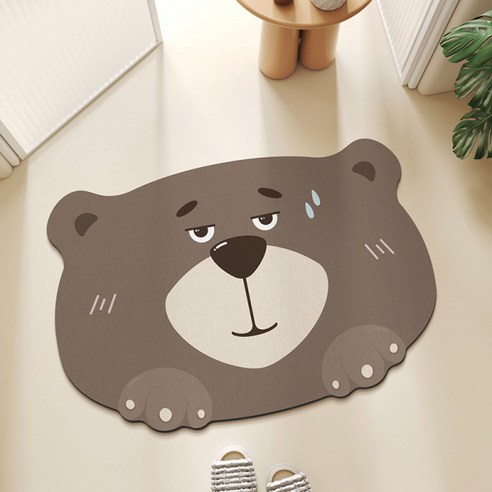 피어니스트 동물카툰 인테리어 발매트, 곰