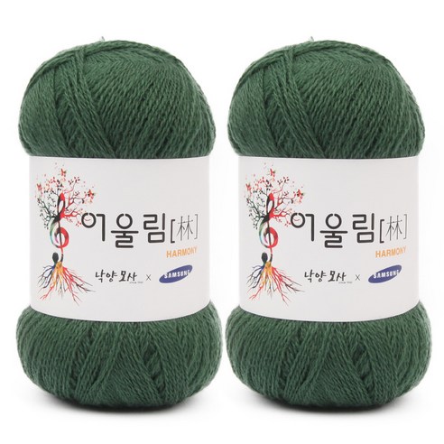 브랜드얀 어울림 뜨개실 2p, 918 그린, 400m