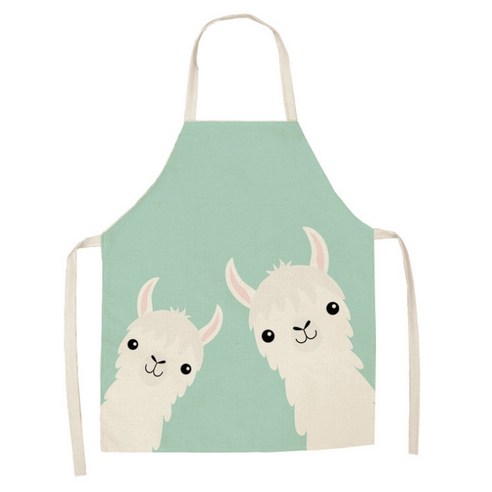 에이홉 알파카 일러스트 앞치마 47 x 38 cm, IT02, 1개