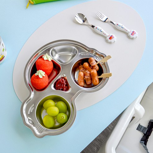 즐거운 식사 시간을 위한 선택, 키친유 부릉부릉 자동차 스텐 5구 식판