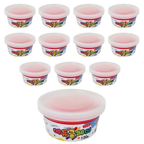 에듀클레이 12p, 빨강, 120g, 1세트