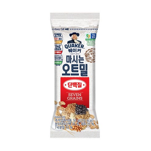 퀘이커 마시는 오트밀 단백질 낱봉팩 20p, 1kg, 1개