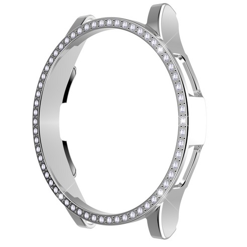 루아러블 갤럭시 워치4 클래식 큐빅 범퍼 케이스 42mm, 실버
