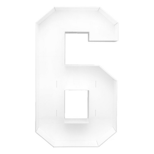 파티팡 벌룬 데코박스 숫자, 6, 1개