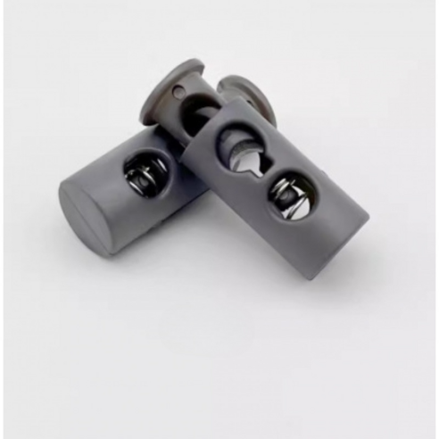 미소로운 타원형 끈길이 조절 버클 24 x 9 x 4.5 mm, 그레이, 5개