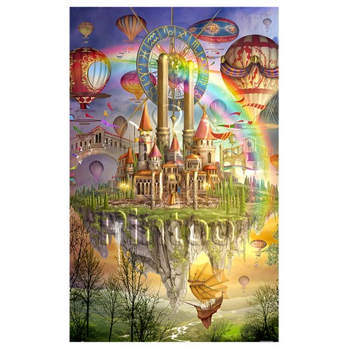 핀투 무지개 도시 플라스틱 미니퍼즐 PO4000-H1757, 혼합색상, 4000PIECES