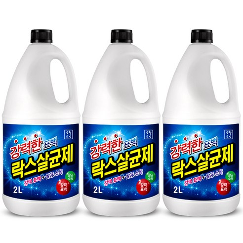 생활공식 강력한 표백 락스살균제, 2L, 3개