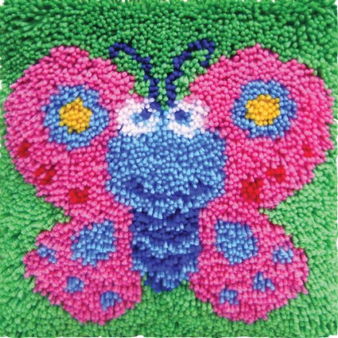 유엘스타일 스킬자수 쪼꼬미 방석 DIY 패키지 30 x 30 cm, 1개, C5버터플라이