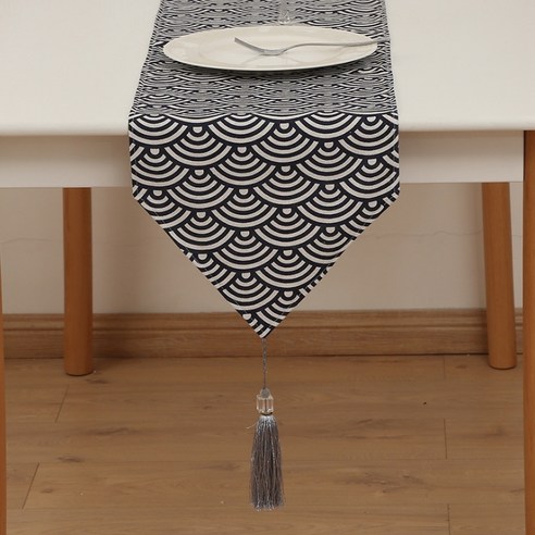 빈테리어 인테리어 포인트 태슬 테이블러너, 03, 30 x 240 cm