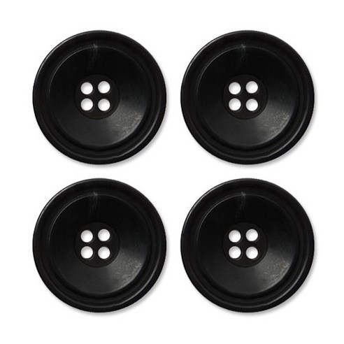 동대문단추왕 고급 무광 코트 가디건 단추 30mm, 포맨, 4개, 블랙 포맨