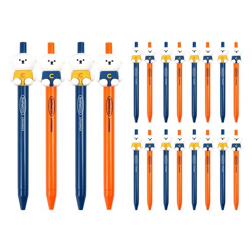 핑크풋 2000 꼬망 노크 중성펜 2종 x 10p 세트 0.5mm, 혼합색상, 1세트