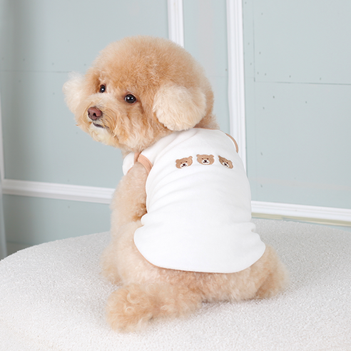 에이미러브즈펫 강아지 LA 보들수면조끼, 브라운(곰)