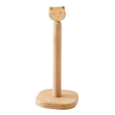 마켓감성 조각 캐릭터 키친타올 거치대 롱, 고양이, 1개