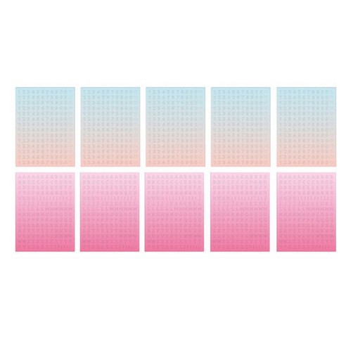 루카랩 레인보우 코튼캔디 스티커 10종세트, 새벽 + 핑크, 1개