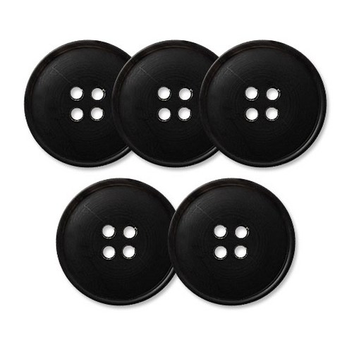 동대문단추왕 고급 무광 코트 가디건 단추 28mm, 레이블, 5개, 블랙 레이블