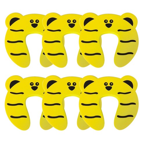 아이끌레 문쾅방지 애니멀 도어쿠션, 호랑이, 6개