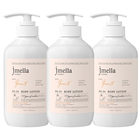 제이멜라 인 프랑스 퀸 5 바디로션 머스크향, 3개, 500ml