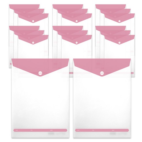 엘리트 세로 포켓 화일 20p, 1개, 모카핑크 + 랜덤발송(타이틀박스)