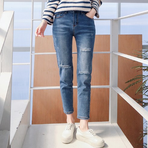 수비진 여성용 보이핏 배기 청바지 CP3116