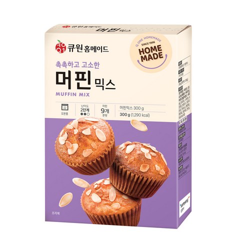 큐원 홈메이드 머핀믹스, 300g, 10개