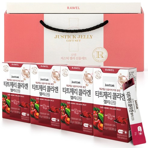 로엘 저스틱 타트체리 콜라겐 젤리스틱, 300g, 4개