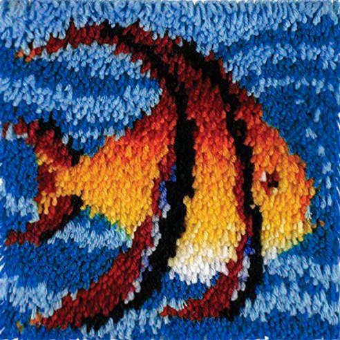 유엘스타일 스킬자수 쪼꼬미 방석 DIY 패키지 30 x 30 cm, 1개, E2열대어