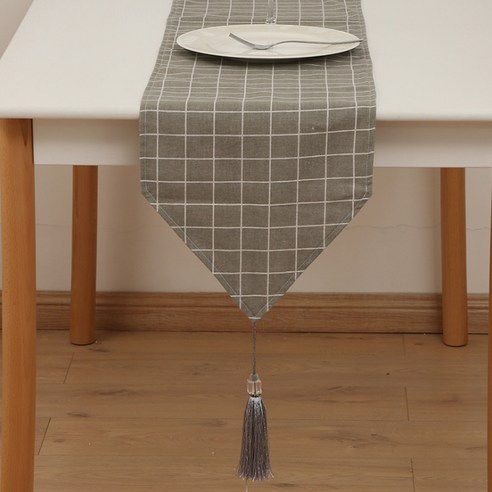 빈테리어 인테리어 포인트 태슬 테이블러너, 02, 30 x 180 cm