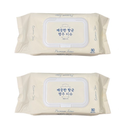 생활을그리다 깨끗한 향균 행주티슈 캡형, 80개입, 2개