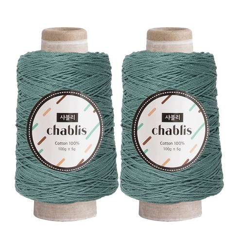 yarna 샤블리 콘사 100g, 134 터키그린, 1개