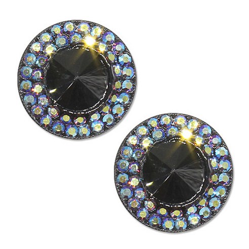포인트 보석 큐빅 단추 왕보석 21mm, 아메시스트 AB, 2개