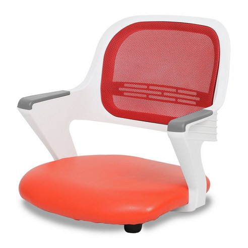 체어포커스 알라딘 좌식의자 AL-D250 WH, 화이트(바디), 인조가죽(레드)