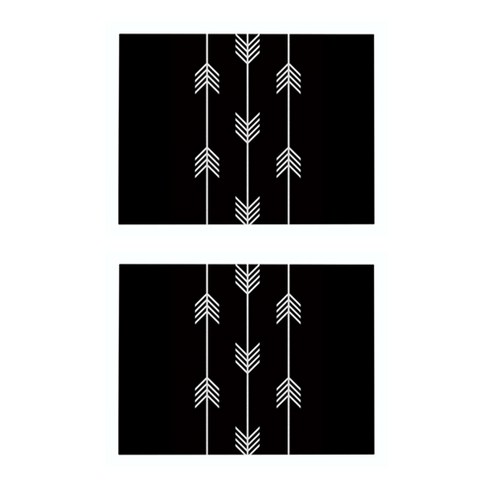 파라다이소 시크한 모던 기하학 패턴 린넨 아트 플레이스 매트 2p, 016, 42 x 32 cm