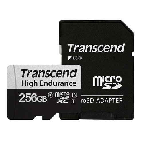 트랜센드 High Endurance 350V 블랙박스전용 마이크로SD 메모리카드 CLASS10, 256GB