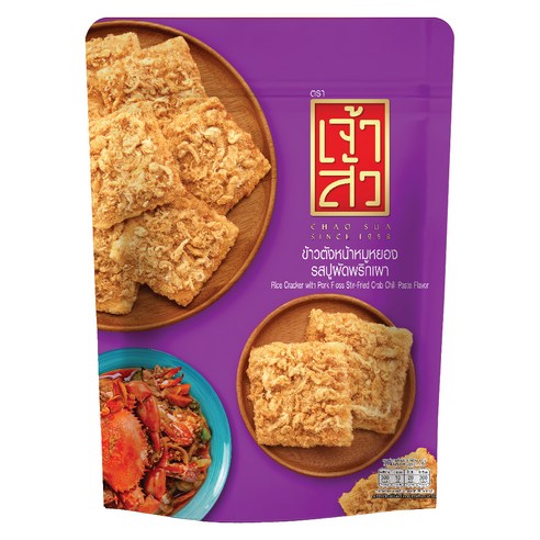 차오수아 자스민 라이스 크래커 크랩맛, 1개, 80g