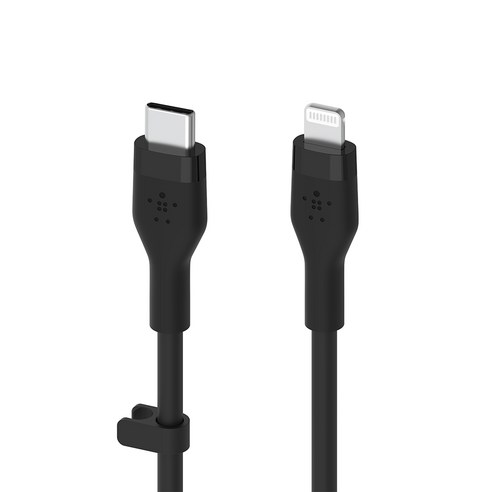 벨킨 플렉스 USB C-라이트닝 아이폰 고속 충전 케이블 CAA009bt1M, 1m, 화이트, 1개