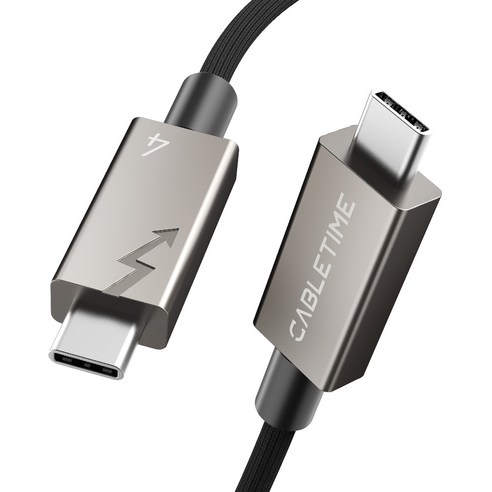 케이블타임 C타입-C타입 USB4 8K 60Hz PD3.1 240W 초고속 데이터 충전 케이블 Cypress 2103 칩셋, 0.5m, 혼합색상, 1개