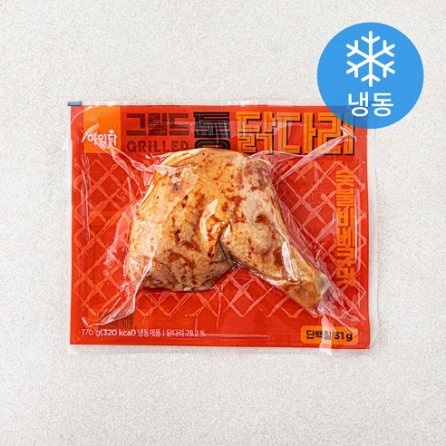 아임닭 그릴드 통 닭다리 숯불바베큐맛 (냉동), 170g, 1개