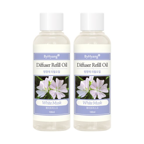 바이향 디퓨저 리필 오일 2p, 화이트머스크, 100ml