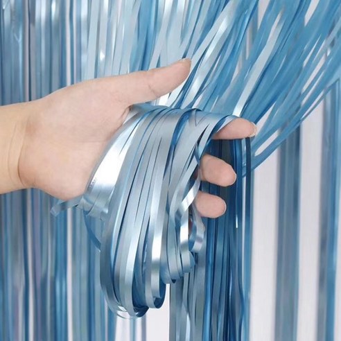 페이토 파티 장식 콩콩 컬러 파티커튼 1 x 2 m, 블루, 2개